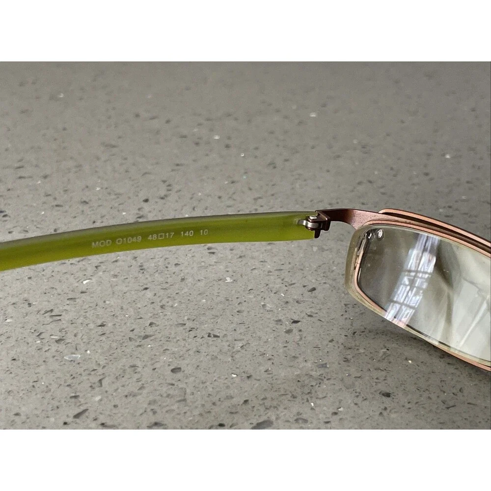 EASYCLIP MOD O1049 BROWN GREEN EYEGLASSES FRAMES ONLY 48-17-140 10 Sunglasses